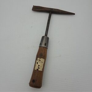 Atlas J Wooden Handled Slag Hammer Welding Hammer Made in USA Antique Original